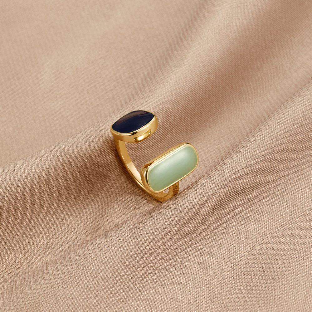 Anillo en Espiral de Aguamarina