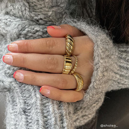Anillo Loafy Chapado en Oro
