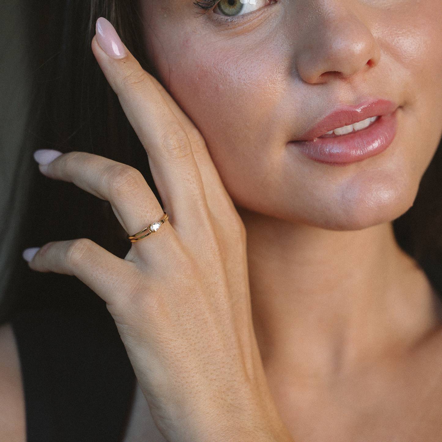 Anillo Veya Chapado en Oro