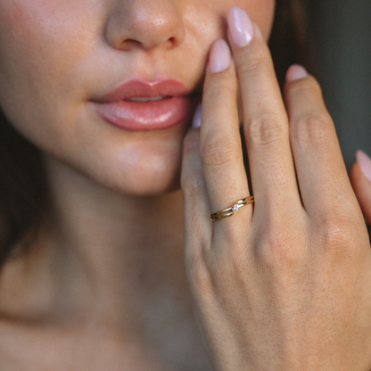 Anillo Veya Chapado en Oro