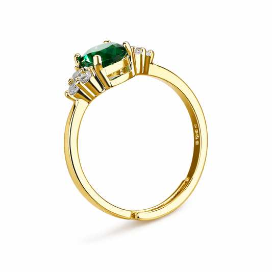 Anillo de Esmeralda Helga