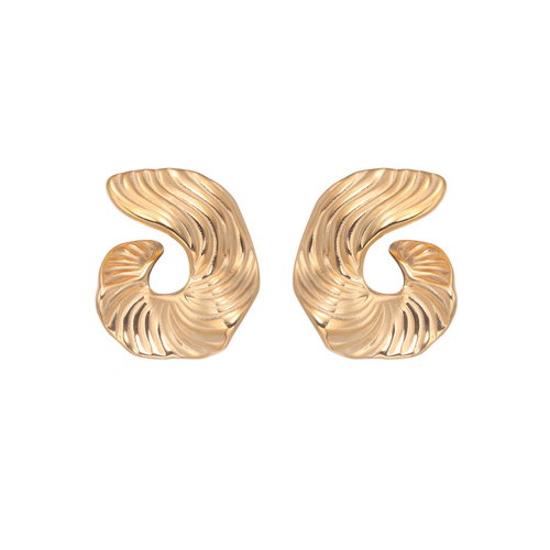 PENDIENTES DE ARO CON REMOLINO FLUIDO.