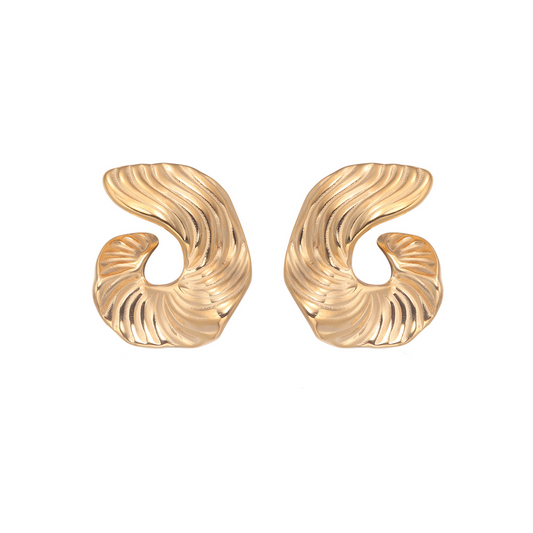 PENDIENTES DE ARO CON REMOLINO FLUIDO.
