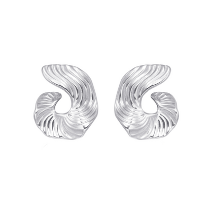 PENDIENTES DE ARO CON REMOLINO FLUIDO.