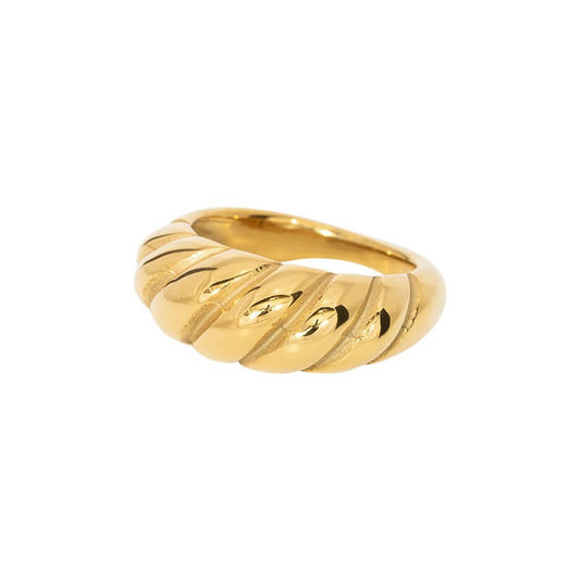 Anello Croissant Placcato Oro
