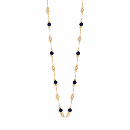 Collar Lulu con Perlas de Piedra Midnight