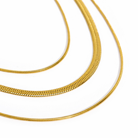 Collar de cadena multicapa