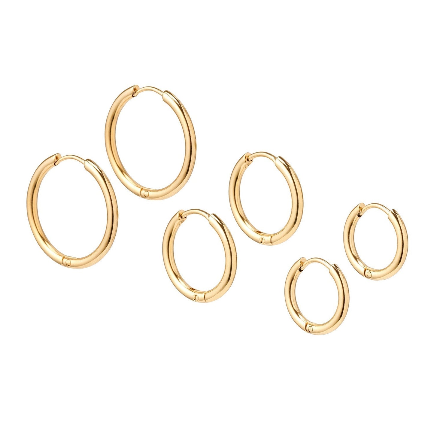 PENDIENTES DE ARO PARA EL DÍA A DÍA. CONJUNTO DE 3