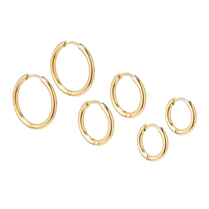 PENDIENTES DE ARO PARA EL DÍA A DÍA. CONJUNTO DE 3