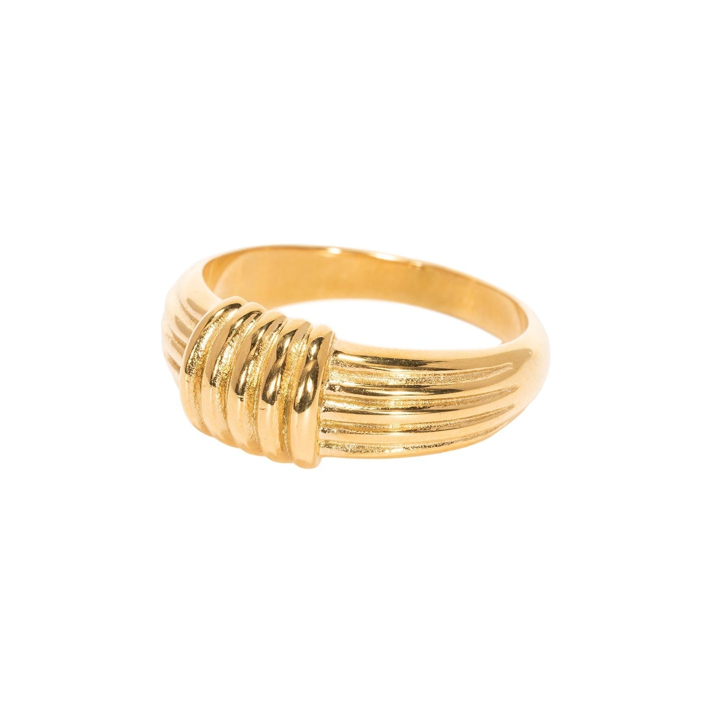 Anillo Nudo Bañado en Oro