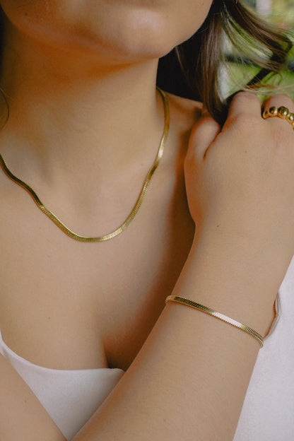 Pulsera Cadena Plana Gruesa