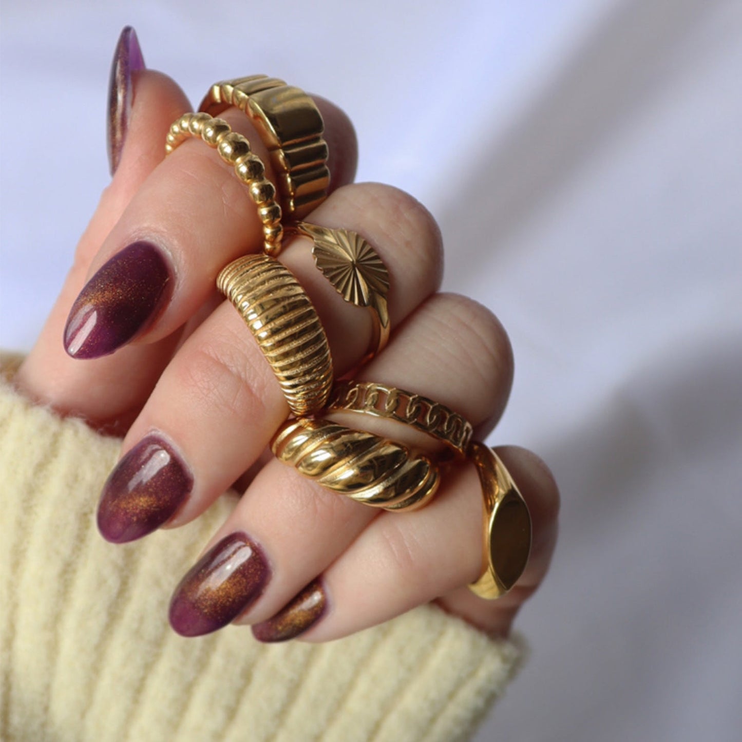 Anillo Loafy Chapado en Oro