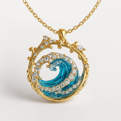 Aqua - Elegante collar de los juramentos del mar