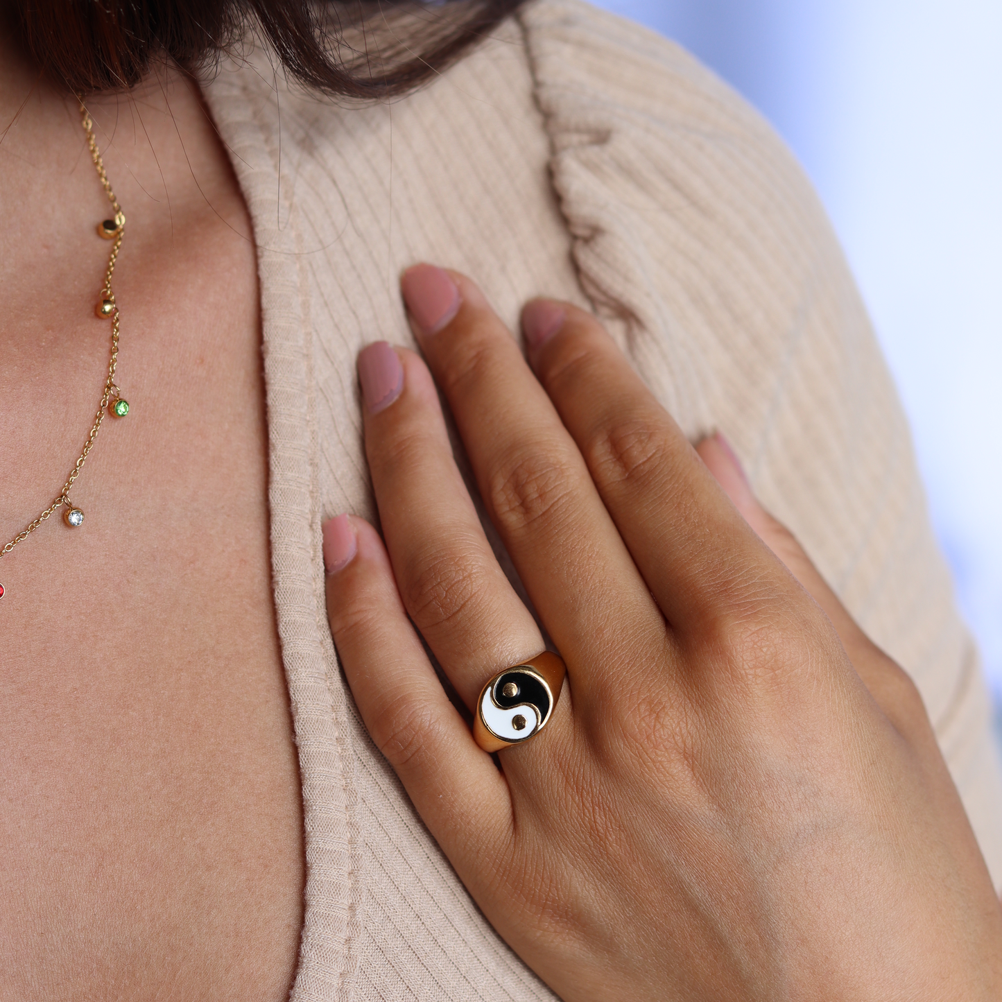 Anillo bañado en oro