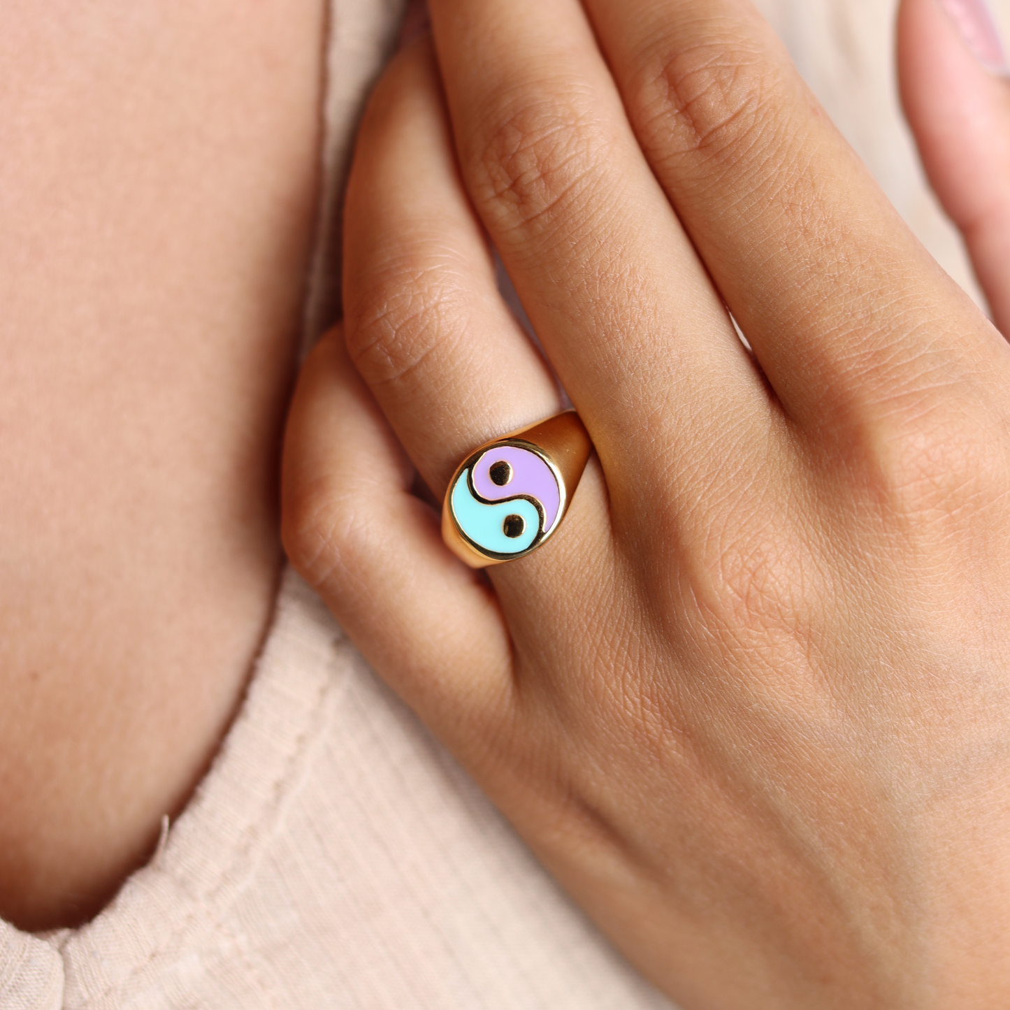 Anillo bañado en oro