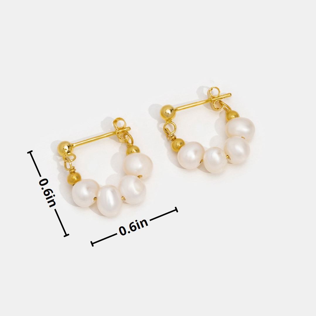 Aretes criollos con perla Celine