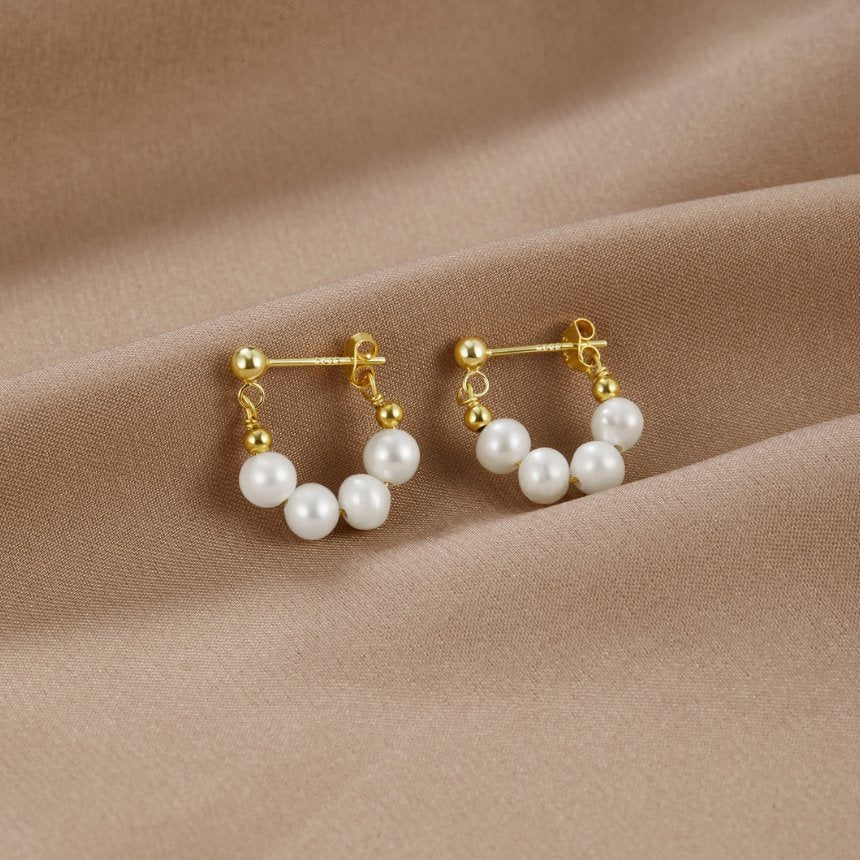 Aretes criollos con perla Celine