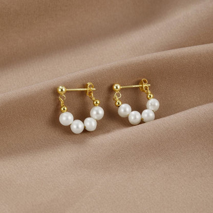 Aretes criollos con perla Celine