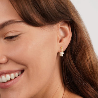 Aretes criollos con perla Celine