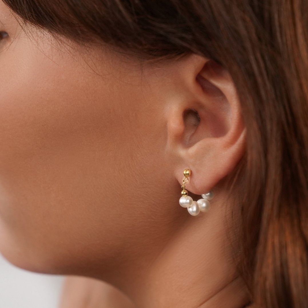 Aretes criollos con perla Celine