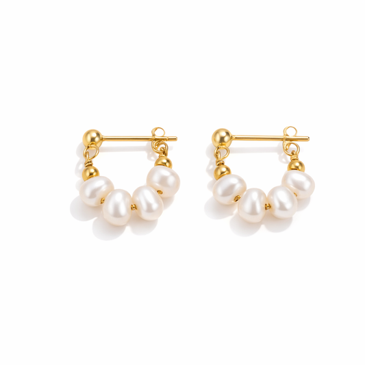 Aretes criollos con perla Celine