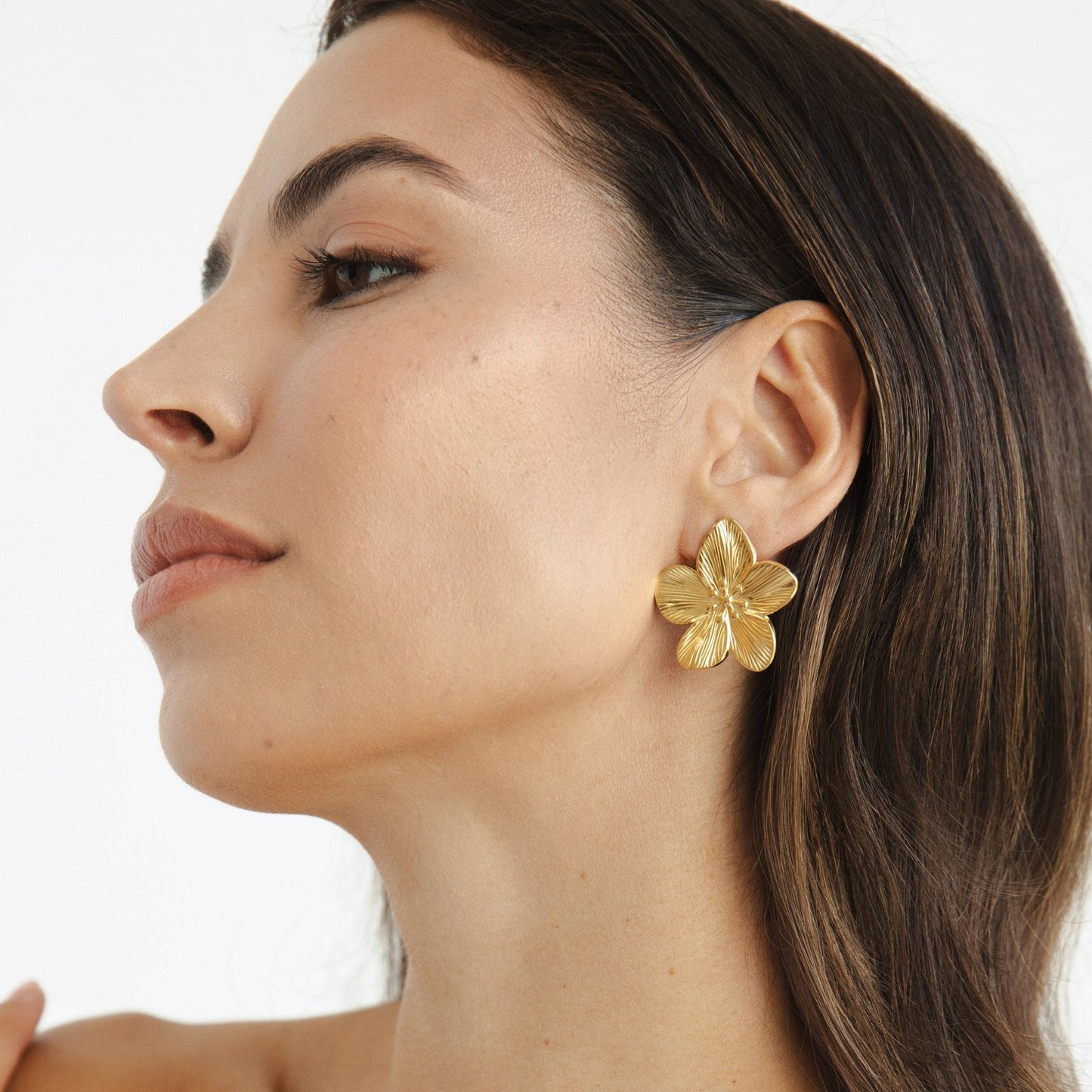 Pendientes de flor de oro