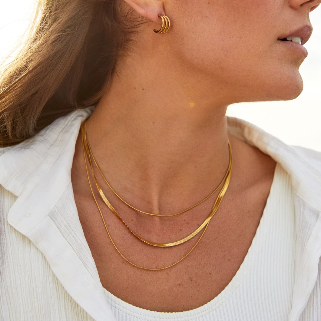Collar de cadena multicapa