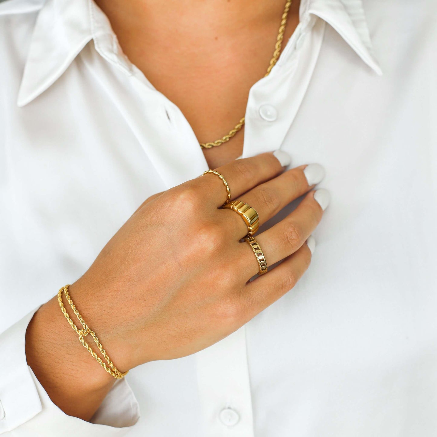 Anillo Loafy Chapado en Oro