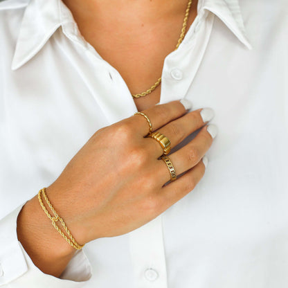 Anillo Loafy Chapado en Oro
