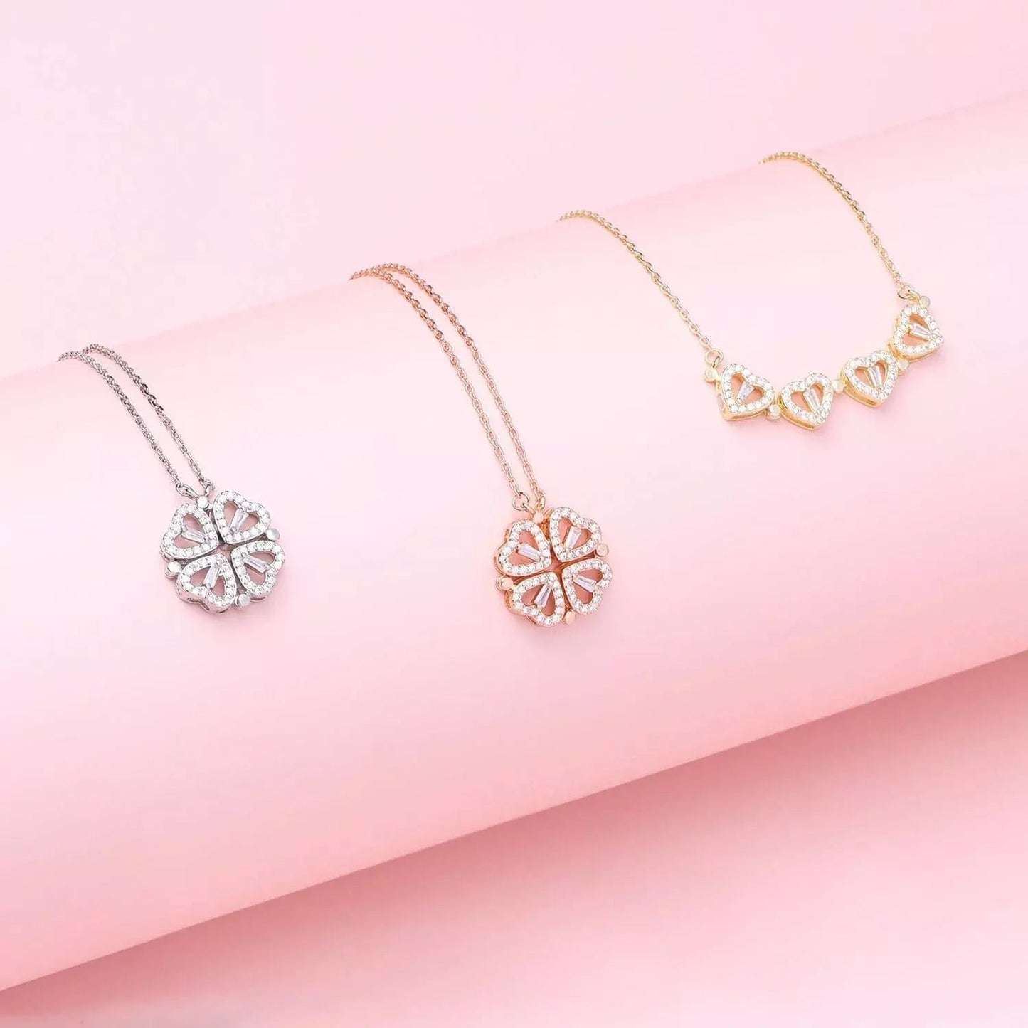 Elegante Collar Corazón de la Suerte