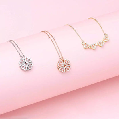 Elegante Collar Corazón de la Suerte